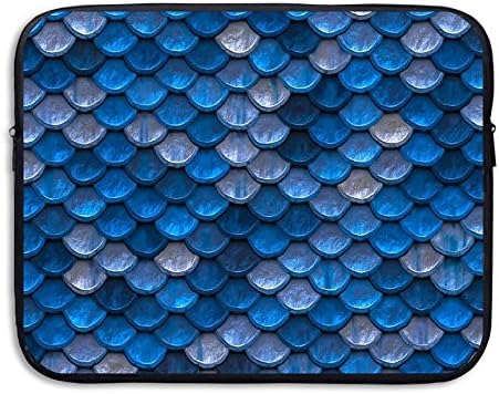 PopKindom Laptop Sleeve Laptop Sleeve Case Sea Blue Mermaid Scales Neoprene Carrying Bag Briefcase Handbag For 13 Inch For All Computer Ultrabook/Lenovo Dell/MacBook Pro/Macbook Air