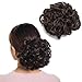Combs Clip in Bun Claw Jaw on Updo Hairpiece Extensions Wavy Donut Chignons Wrap Around Scrunchy-medium brown