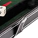 Smart Tactics Premium Backgammon Set - Large 17'' Wood & PU Leather Folding Backgammon Board Game - Green/White/Red Felt Interior - Includes Dice Cups, Doubling Cube & Instruction Manual
