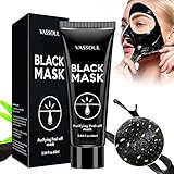 Vassoul Blackhead Remover Black Mask, Purifying Peel-off Mask with Activated Charcoal