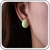 Jugielu Green Acrylic Chunky Hoop Earrings Resin C Shaped Circle Open Hoop Earrings Vintage Cute Candy Geometric Earring Small Acrylic Studs Earring Jewelry for Women