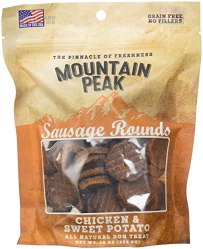 Mountain Peak Grain Free Sausage Rounds - Chicken and Sweet Potato - 16oz