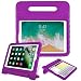 Fintie Case for Apple iPad 9.7 Inch 2018 (6th Gen) / iPad 9.7" 2017 (5th Gen) / iPad Air 2 / iPad Air - Kiddie Series Light Weight Shock Proof Convertible Handle Stand Cover Kids Friendly - Purple