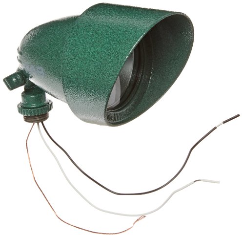 RAB Lighting QB1VG Quartz Bullet Floodlight, Aluminum, 75W Power, 1500 Lumens, 127V, Verde Green