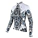 QinYing Cycling Jersey, Women Patterns Stylish Breathable Bicycle Jersey Long Sleeve White S
