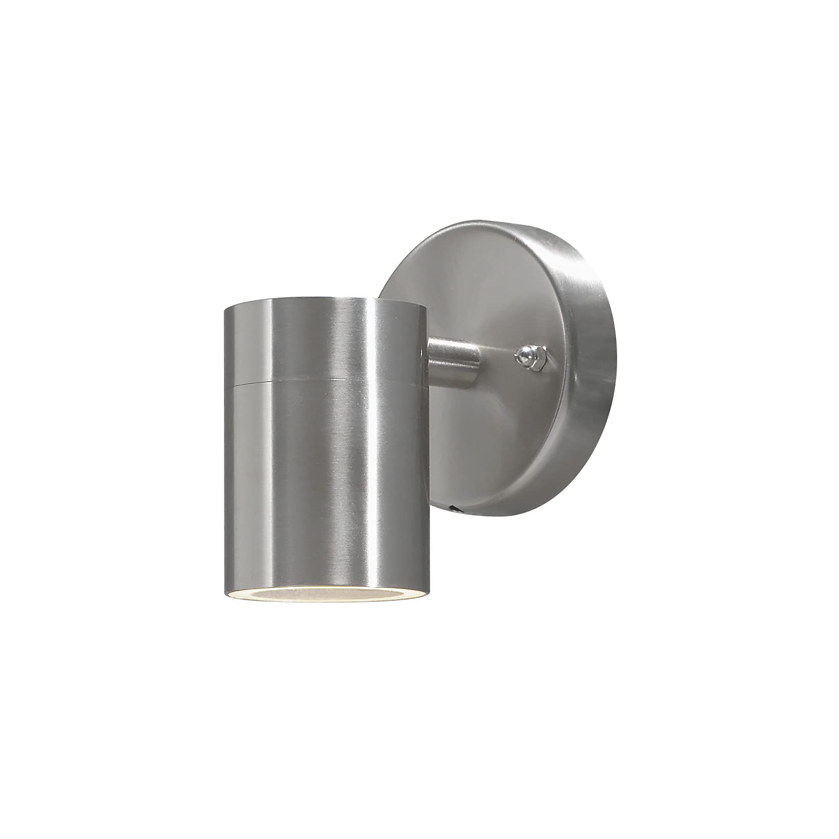 Konstsmide Outdoor Wall Light Mains Powered/Modena Down Modern Lantern/1 x 35 W GU10 Max Wall Lamp/Clear Glass Lens/IP44/Outside Light Stainless Steel โ image 1