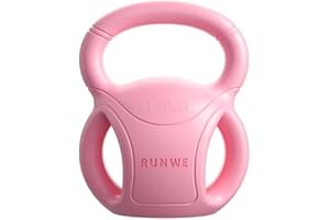 RUNWE 3 Handle Kettlebells Weight - Weight for Women Options 5, 10, 15 and 20 LB for Russian Twists AB Exercise, Weightlifting and Core Fitness Exercise Home Gym [Single in Sold]