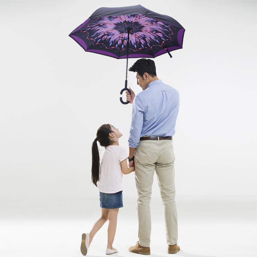 Clásicos Equipaje Paraguas Rectos Anti-UV para Mujeres con Protección