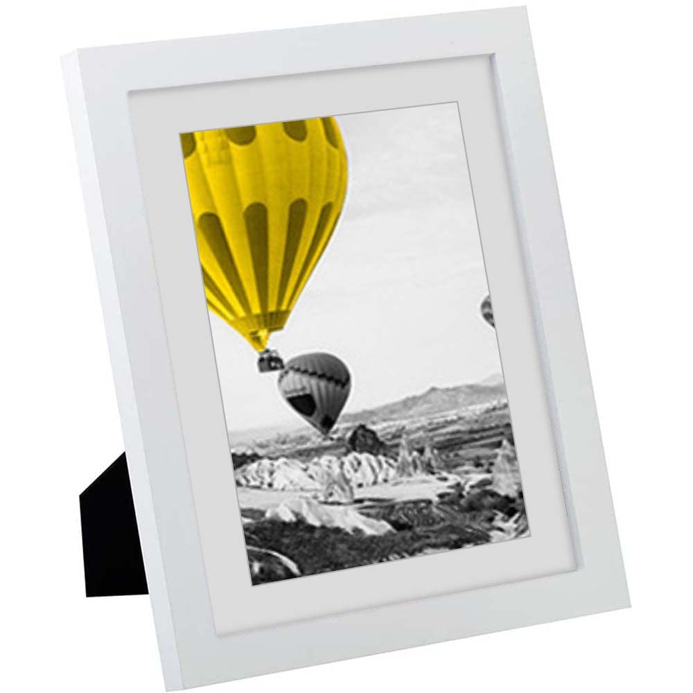 Photo Frame - 6x8 (15cm x 20cm) Picture Frames - Freestanding and Wall Mountable - Solid Wood Frames with HD Plexiglas, White