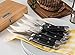 Viking Culinary German Stainless Steel Pakkawood Steak Knife Set, 6 Piece, Includes Wooden Gift Box, Handwash Only, Water & Stain Resistant Handles, Black