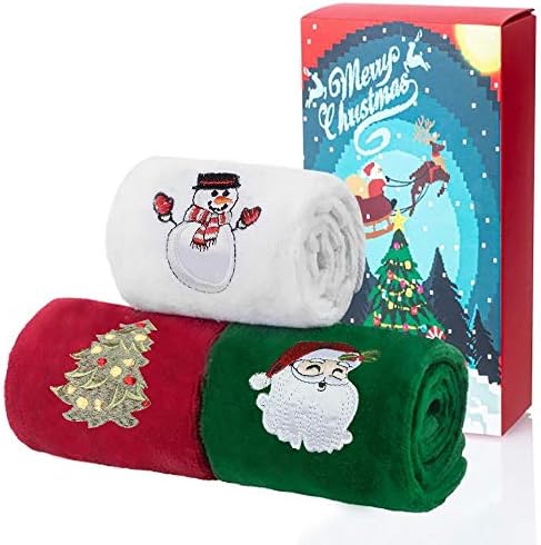 LucaSng Christmas Hand Towels 12 x 18 inch, 100% Cotton Dish Towel, Super Soft Kitchen Wash Cloths Towels, Home Kitchen Bathroom Towels Gift(Set of 3: Red, White, Green) LucaSng Christmas Hand Towels 12 x 18 inch, 100% Cotton Dish Towel, Super Soft Kitchen Wash Cloths Towels, Home Kitchen Bathroom Towels Gift(Set of 3: Red, White, Green)