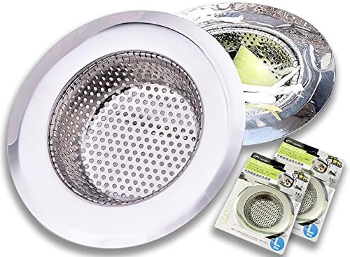 2Pcs Stainless Steel kitchen Sink Strainer Drain Basket, 4.5" Replacement Bathroom Sink Strainer Stopper, Small Metal Sink Drain Cover VOAO