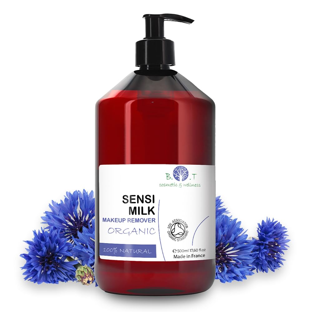 SensiMilk - Natural Micellar Milk with Ceramides, Powerful Make-up Remover, Sensitive Skin Friendly, Triple Action Cleanser 17.59 fl oz