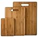 ZenWare 3 Piece Triple-Ply Warp Resistant All Natural Bamboo Cutting Board Set - Large