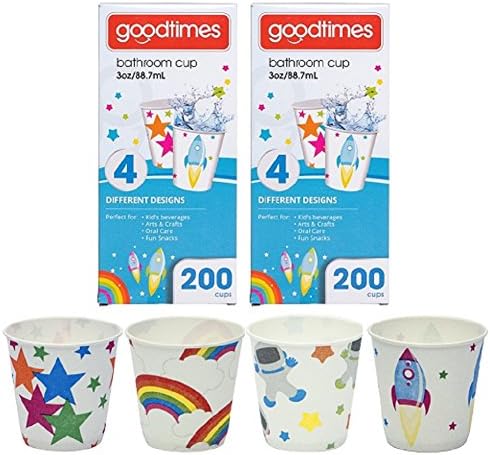 Goodtimes Bathroom Cups, 3 oz 200 ea, Assorted designs (2, Childrens)