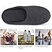 ULTRAIDEAS Men's Lightweight Cotton Slippers with Memory Foam and Soft Sole (Grey/Grey,13-14)