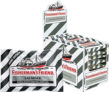 Fisherman s Friend Salmiak sin azúcar (12 x 25 g Bolsa): Amazon.es: Alimentación y bebidas