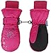 SimpliKids Boys Waterproof Snowboarding Ski Mittens,XS,Rose