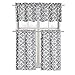GoodGram Ultra Luxurious Grey Shabby 3 Piece Kitchen Curtain Tier & Valance Set By