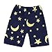 DHASIUE Cartoon Girls Pajamas Cotton Short Pajama Set Little Kids Sleepwear Clothes Size 1-7 Years (6-7 Years, Dark Blue (Moon and Stars))