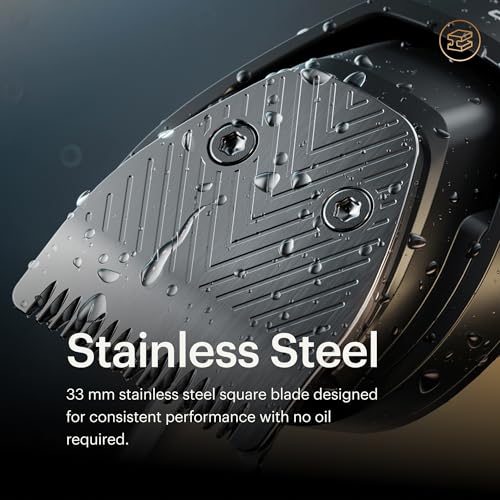 MANSCAPED® The Beard Hedger® PLUS, Men's Adjustable Beard & Mustache Trimmer with 14 Length Settings (1–20mm), Stainless Steel Blade, Waterproof Cordless Grooming, Travel Lock, USB-C Rechargeable