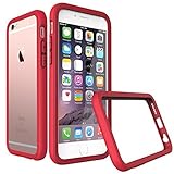 iPhone 6s Plus Case [Red] RhinoShield CrashGuard Bumper [11 Ft Drop Tested] No Bulk [EggDrop Technology] Thin Lightweight Protection [Includes Back Transparent Skin] Also fits iPhone 6 Plus