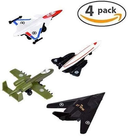 4 Die-Cast Air Force Airplane & Jet Toys. Children Kids Airplane Playset.