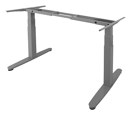 Exeta ergoSMART Elektrisch höhenverstellbarer Schreibtisch -System TÜV Rheinland Zertifiziert- mit 2 Motoren, 3-Fach-Teleskop