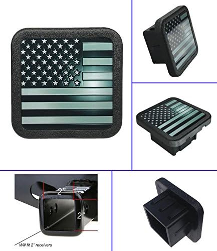 USA US American Flag Trailer Hitch Cover tube Plug Insert (Fits 2" Receivers)
