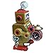 Retro Wind Up Tin Toys MS409 Walking Drummer Robot Clockwork Metal Toys Collectible Gift