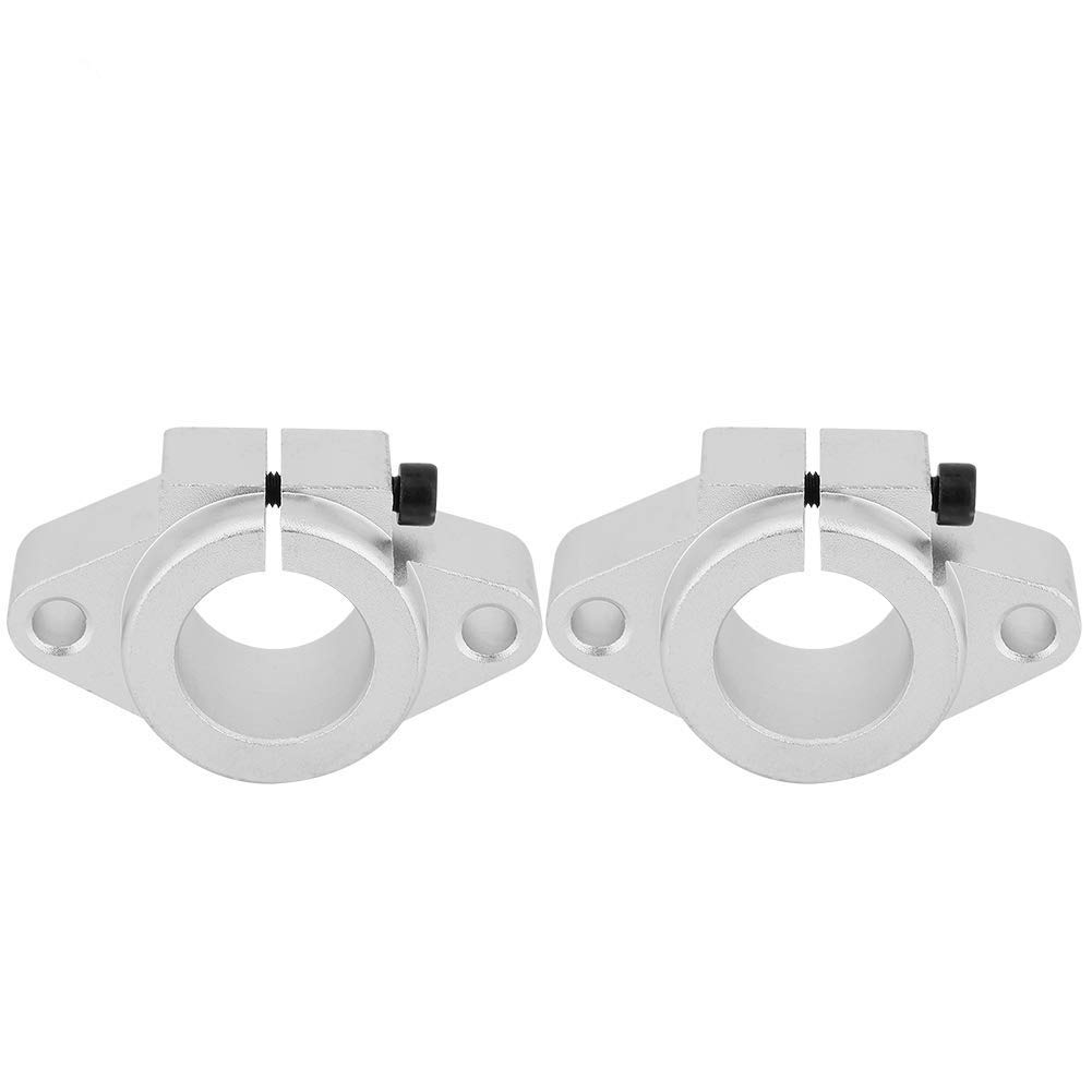 Pack of 2 Aluminum Alloy Linear Rail Shaft Guide Support SHF20 Bracket Horizontal Slide Bearing for CNC Machines and Industrial Equipment