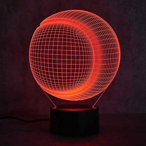 3D Baseball Softball Night Light Table Desk Optical Illusion Lamps 7 Color Changing Lights LED Table Lamp Xmas Home Love Brithday Children Kids Decor Toy Gift