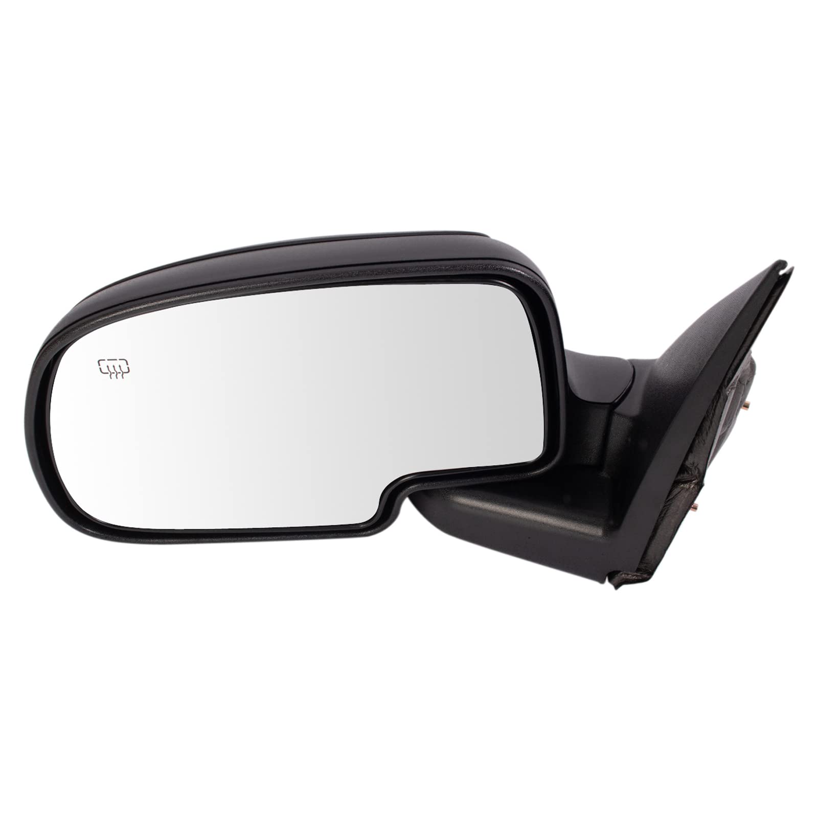TRQ Driver Side View Mirror Manual Folding Electric Adjustment Heated No Memory Puddle Light Textured Compatible with 2000-2006 Chevrolet Suburban 1500 2500 GMC Tahoe Yukon Yukon XL 1500 Image