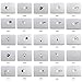 RayLineDo® 2PCS Removable DIY MacBook Air Pro Decal Stickers Decoration Laptop Sticker for 11