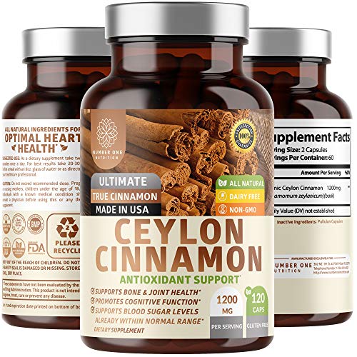 N1N Premium Ceylon Cinnamon 1200mg [100 Organic Ceylon Cinnamon