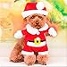meihejia Small Dog Santa Costume with Hat Suit, Cat Christmas Costume Santa Claus Suit Xmas Costume - M