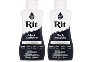 Rit Dye Multi-Purpose Liquid 8 OZ. | Great for Clothing, Accessories, Décor, and Much More | 2-Pack, Black