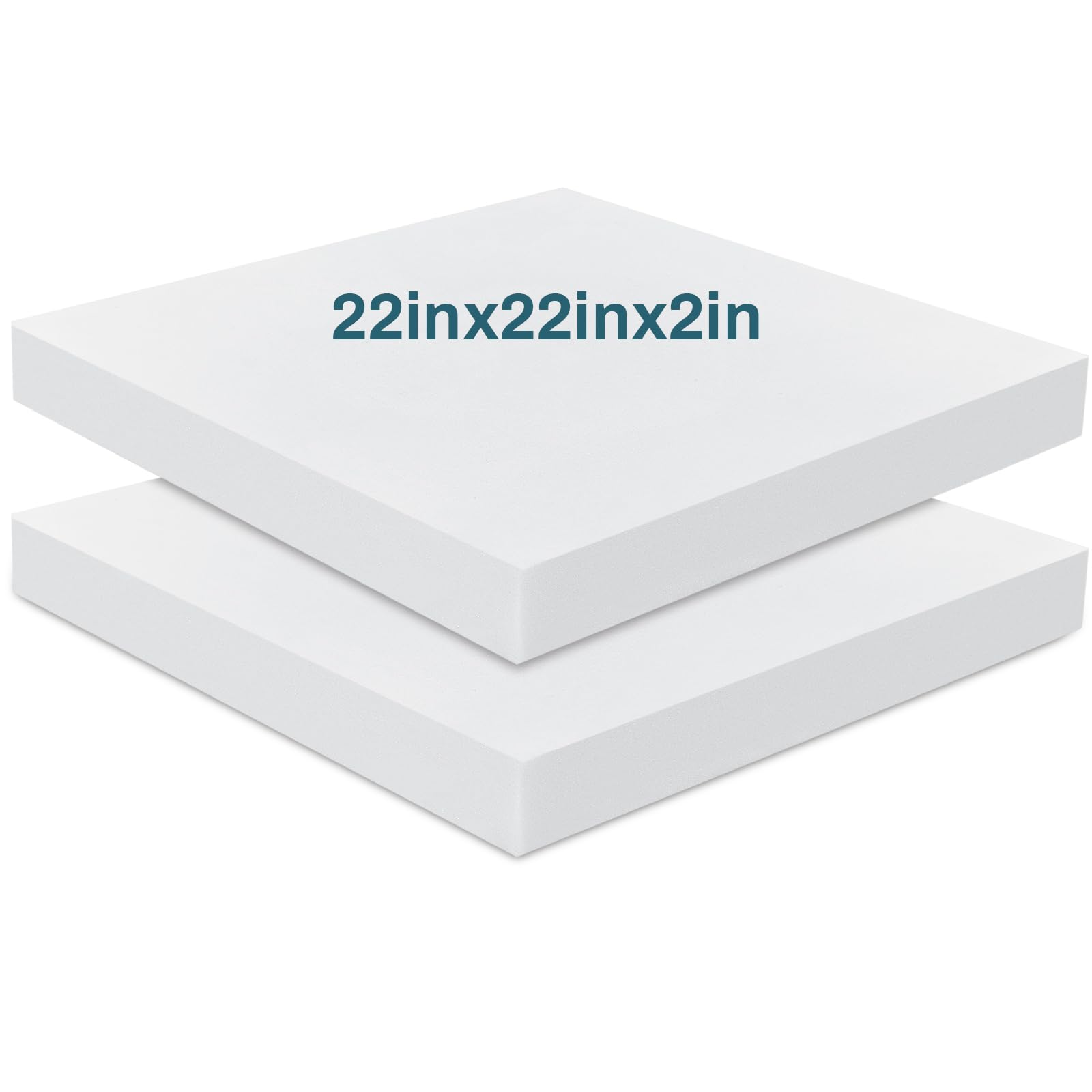 Photo 1 of Frienda 2 Pack 2" x 22" x 22" Upholstery High Density Foam Cushion Replacement Square Cut to Size Foam Couch for Chair Couches Padding Shipping Packing DIY Cosplay Projects