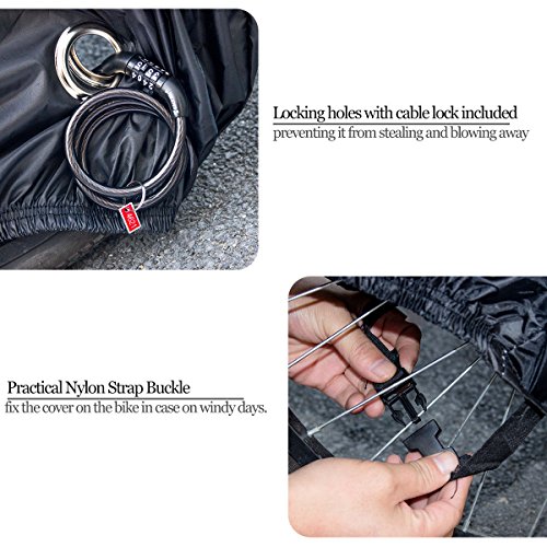 image for PAMASE Waterproof Bike Cover for 2 Bikes Outdoor Storage with Free Loc
