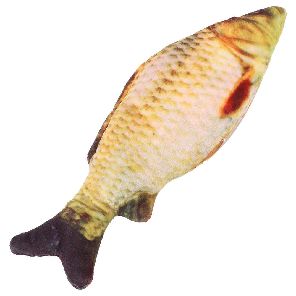 Smandy Catnip Plush Fish Toys for Cats - Interactive Soft Stuffed Toy with Mint Scent, Perfect for Playing Chewing Biting Kicking, Funny Kitten Play Pillow (20CM)