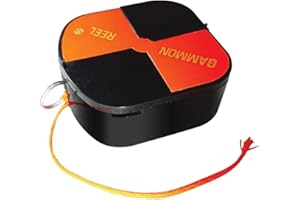 LO INK SPECIALTIES Gammon Reel 012B 12-ft (3.6m) Red Cord with Hi-Vis Target for Construction