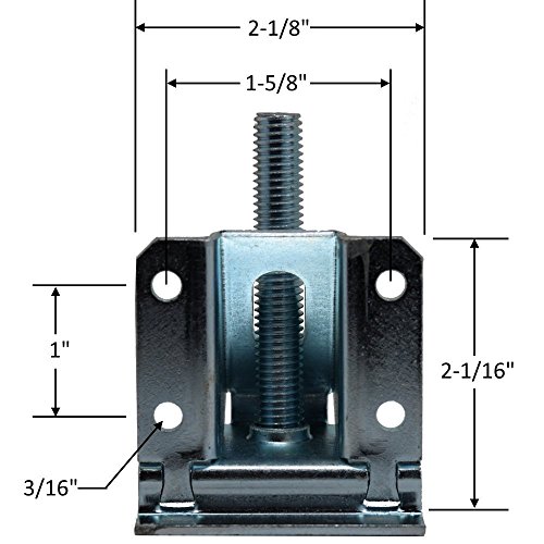 Gourd Heavy Duty 2000 LB Capacity Leveling Feet For Furniture, Cabinets And Workbench (2 Pack)