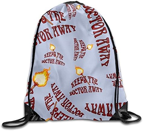 Keeps The Doctor Away Unisex Waterproof Backpack Sport Drawstring Bags.