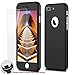 iPhone 7 Plus Case,Lavince Full Body Protection Hard Slim Cover[Dual Layer]with Tempered Glass Screen Protector for iPhone 7 Plus 5.5inch(Black)