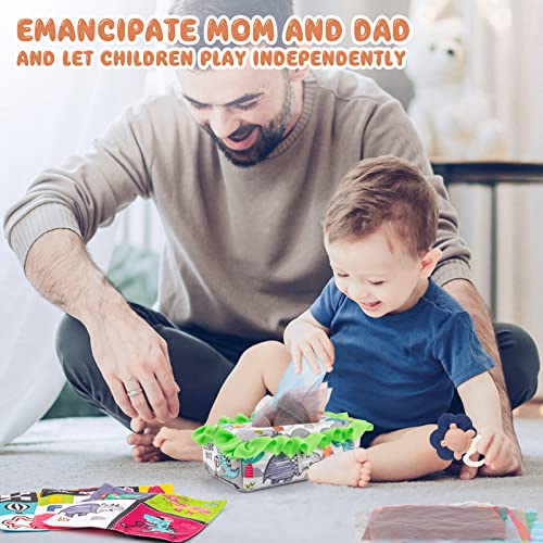 GRFUEZTO Baby Tissue Box Toy 6 to 12 Months,Montessori Toys for Babies