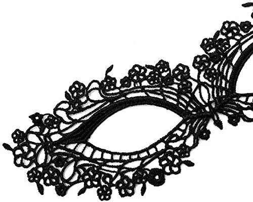 JBINNG Women's Lace Mask, Black - Perfect for Masquerade Mardi Gras, Wedding, Prom, Fashion Shows and Costume Party - Image 3