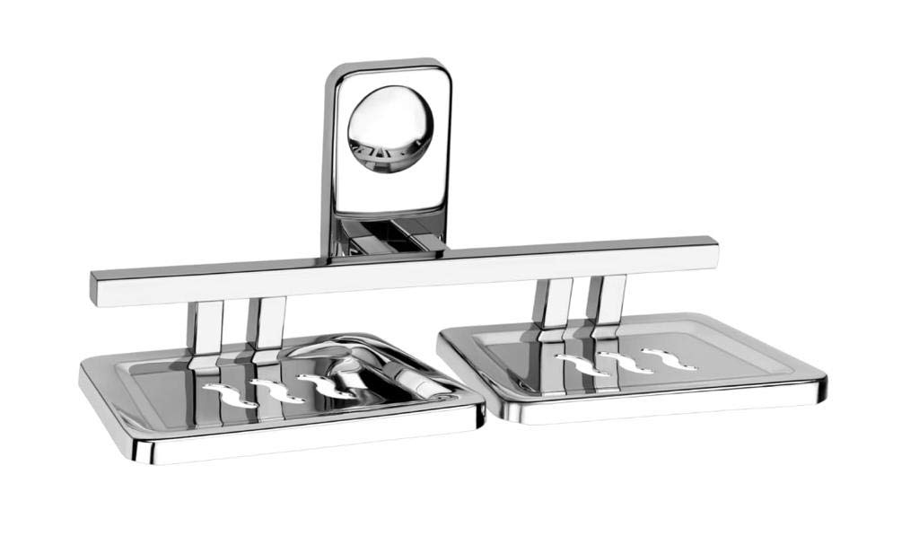 USF BATH ACCESSORIES Retro HIgh Grad Stainless Steel Bathroom soap Holder/Double Soap Dish for