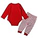 MIOIM Baby Girls Boys My First Christmas Rompers Tops Long Pants Outfits Set