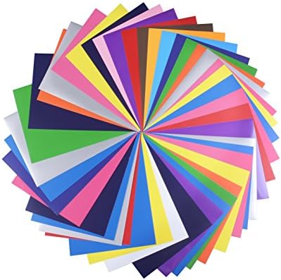 Heat Transfer Vinyl Sheets - 12 Assorted Color, 6 Glitter and 2 Holographic Sheets - 20 Sheets + 1 Teflon Sheet - 12 x 10 inch - HTV for Silhouette Cameo and Cricut Vinyl -Iron On and Machine Washable