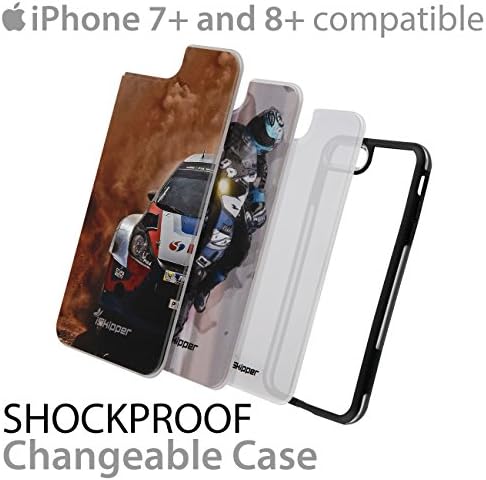 iPhone 8 Plus | 7 Plus Slim Lightweight Bumper Case Cover Shockproof Shatterproof Scratch Resistant Hybrid | Precise Cutouts For Easy Access | 3 Designs Pack - iPhone 7+ &amp; 8+ (Black &amp; Transparent) 